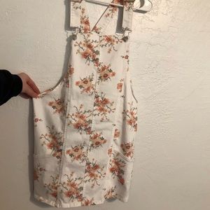 Floral overalls dress